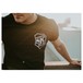 SJC Drums Shield Logo T-shirt 2017, Small back logo, Black, Small - Lifestyle 2