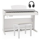 DP-10X Digital Piano by Gear4music & Piano Stool Pack, White