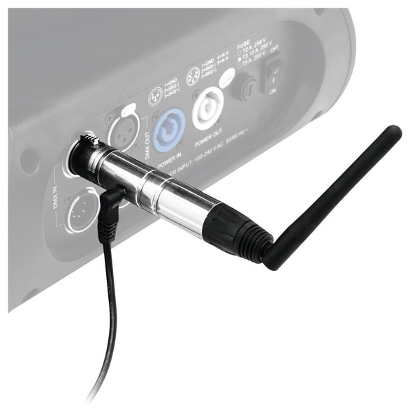 Eurolite QuickDMX Wireless DMX Receiver Plugged In