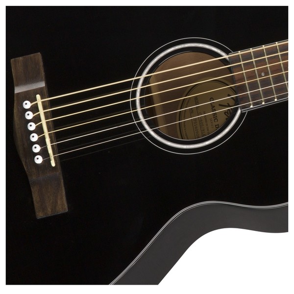 Fender CT-60S Acoustic, Black - close up