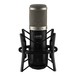 IMG Stageline ECMS-90 Large Diaphragm Condenser Microphone, Front with Mount