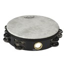 Remo 8'' 2-Row Pre-Tuned High Pitched Tambourine, Black