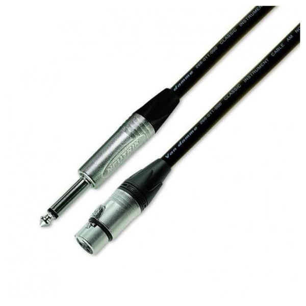 Van Damme 0.8 Pro Grade Classic XKE Jack - XLR(F) Cable, 1m