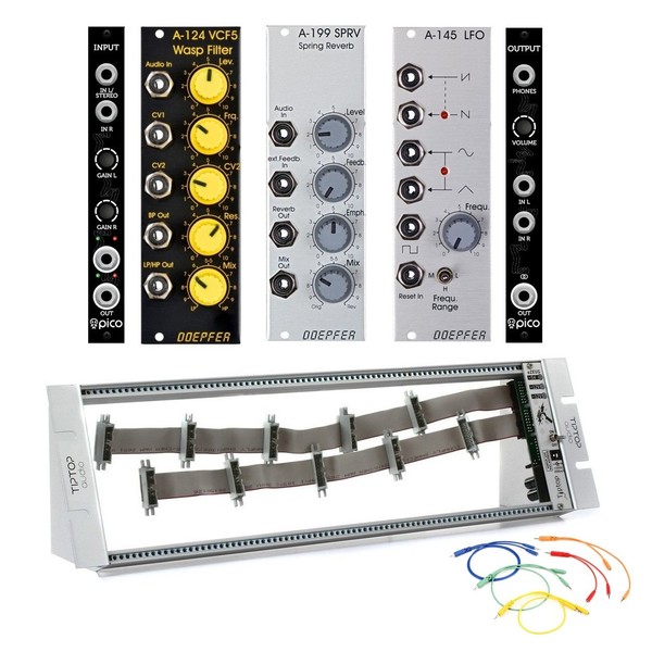 Doepfer A-199 Spring Reverb and Wasp Filter System, Euro Plug - Full Bundle