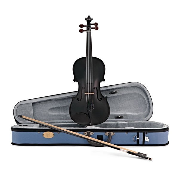 Stentor Harlequin Violin Outfit, Black, 1/2 main