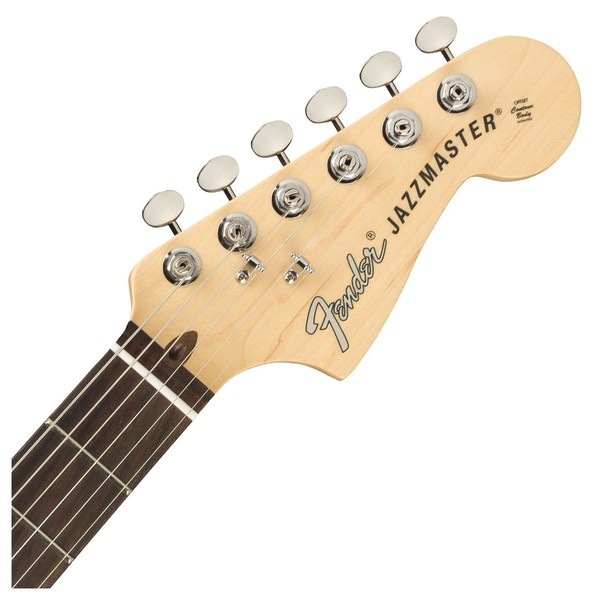 Fender American Performer Jazzmaster, Satin Lake Placid Blue - Headstock