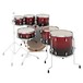 PDP Concept Maple 22'' 7pc Shell Pack, Red to Black Sparkle back