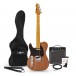 Knoxville Left Handed Electric Guitar + Amp Pack, Natural