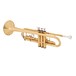 Student Trumpet, Gold by Gear4music + Beginner Pack