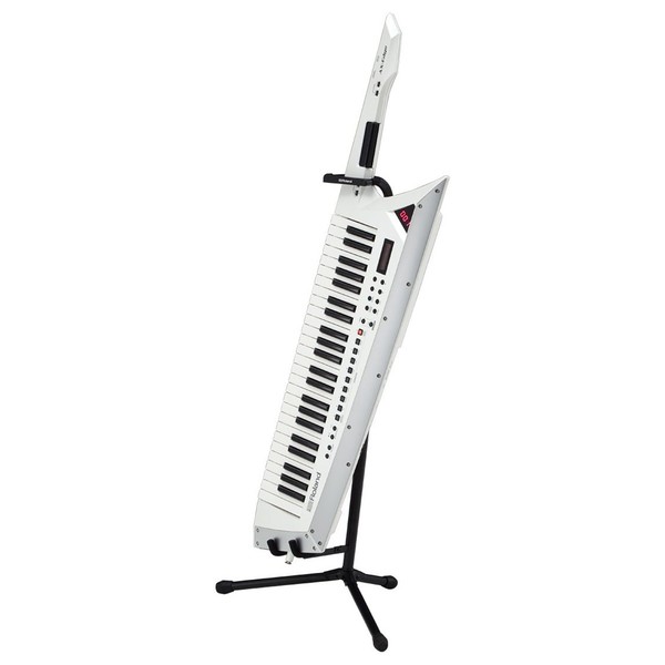 Roland AX-Edge Keytar, White with Stand - Full Bundle