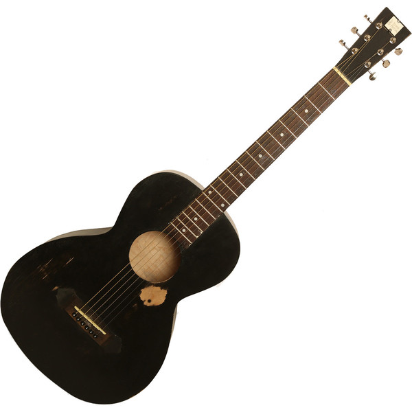 Nineboys Tonk Bros Parlour Guitar, Black Wear Finish