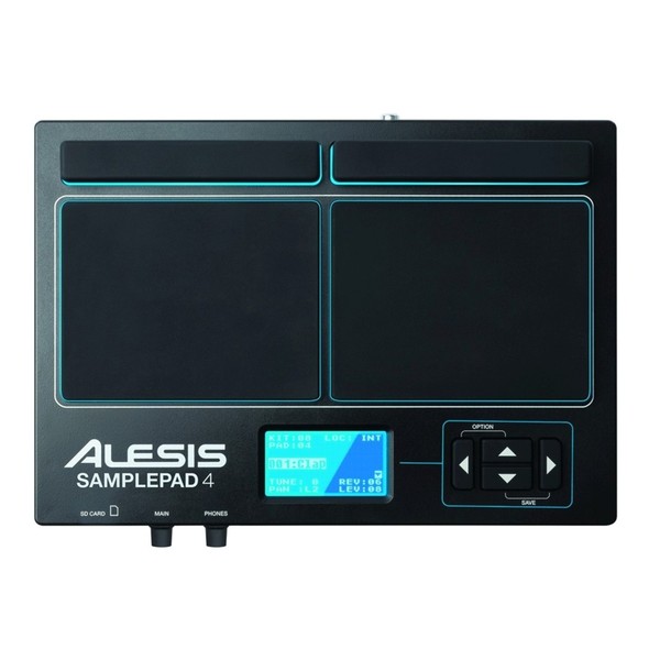 Alesis SamplePad4 with Multipad Clamp - Top Down