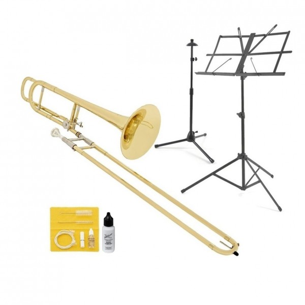 Bb/F Tenor Trombone + Accessory Pack by Gear4music