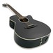 Badger Single Cutaway Acoustic Guitar, Black angle