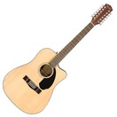 Fender CD-60SCE Ac&uacute;stica Dreadnought de 12 Cuerdas, Natural