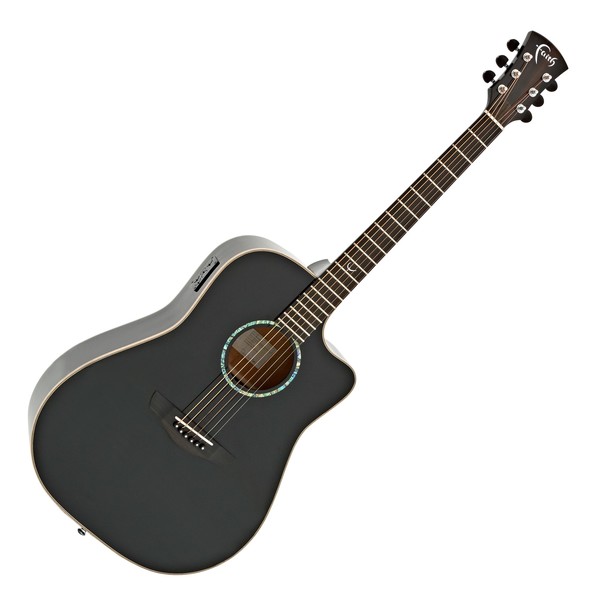 Faith Eclipse Saturn Dreadnought Electro Acoustic, Black Gloss main