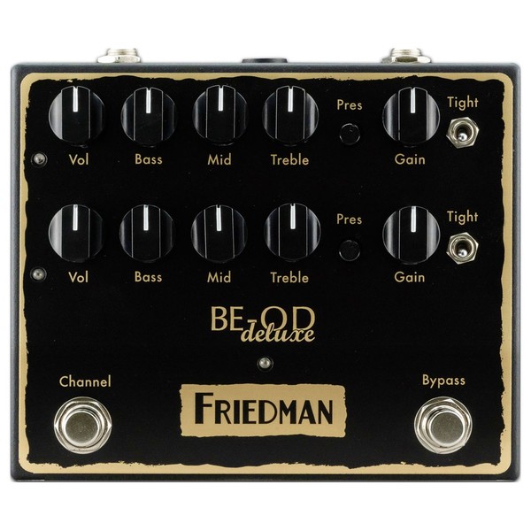Friedman BE-OD Deluxe Overdrive Pedal Main panel