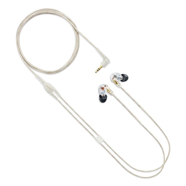 Shure SE425 Sound Isolating Earphones, Clear, Earphones Full View