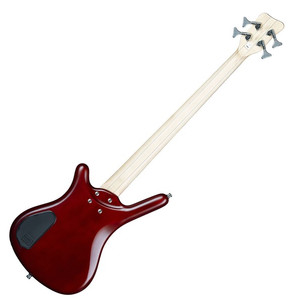 Warwick RockBass Corvette Basic Bass, Burgundy Red Transparent Satin - Back