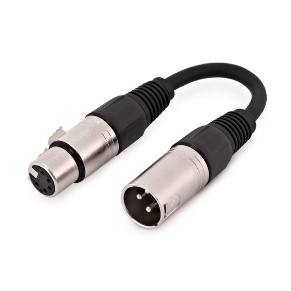 DMX 5 Pin to 3 Pin Converter Cable by Gear4music