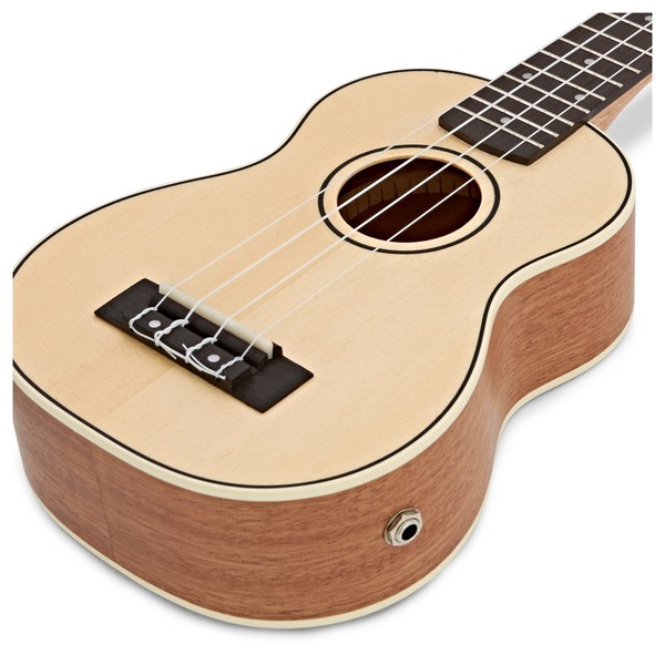 Hartwood Renaissance Electro Acoustic Soprano Ukulele, Natural close