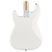 Squier Bullet Stratocaster HSS HT, Arctic White rear close up view