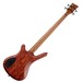 Warwick GPS Corvette Bubinga Active Bass, Natural Transparent Satin - Back