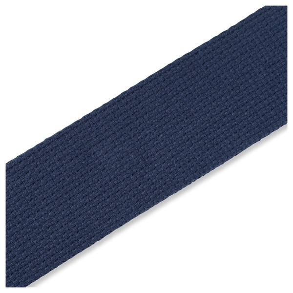 Levys 2" Cotton Guitar Strap w/ Leather Ends, Navy - Strap Material