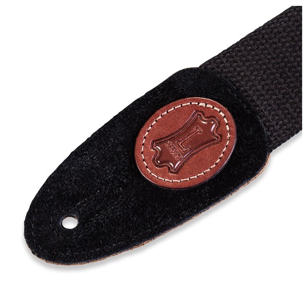 Levys 2" Cotton Guitar Strap, Black - Pin Hole