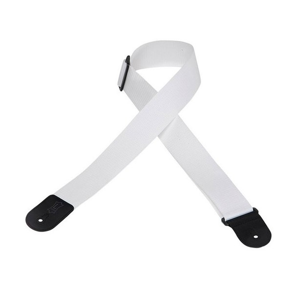 Levy's 2" Polypropylene Guitar Strap w/ Poly Ends, White - Front