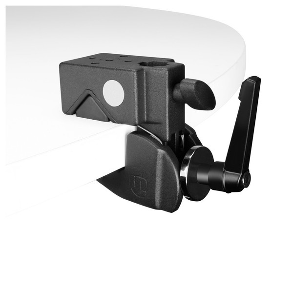 Adam Hall Super Clamp Universal Hook Clamp with Toggle and Wingnut On a Table