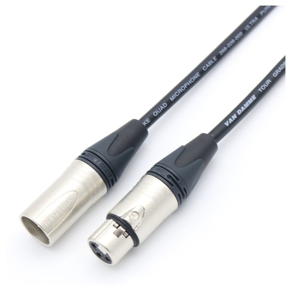 Van Damme Tour Grade Classic XKE Starquad Microphone Cable, 0.25m