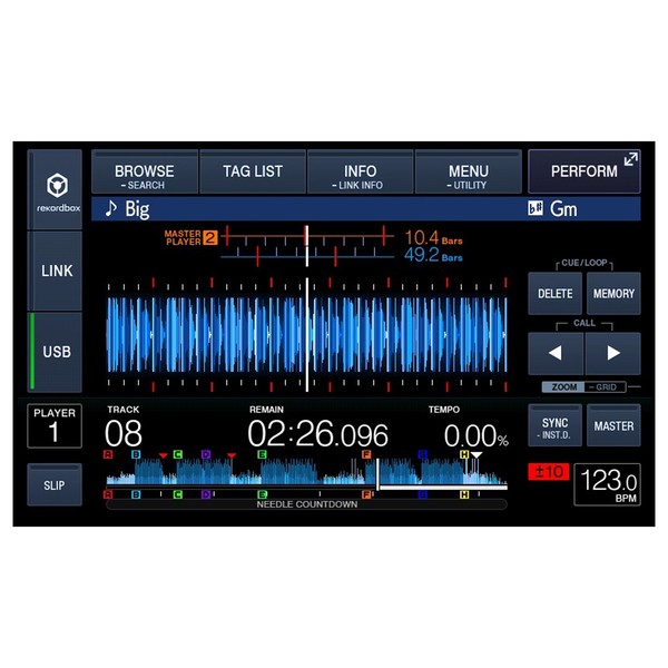 Pioneer XDJ-1000MK2 Touch Screen USB Player - Play Phase Metre 