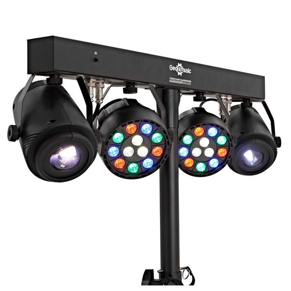 Sistema Di Luci Per Feste Cosmos Kaleidoscope FX - 60W LED Con Barra A T, Telecomando E Custodie - Effetti Reattivi Al Ritmo - Compatibile DMX - 2