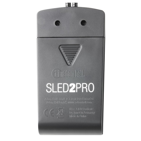 Adam Hall SLED 2 Pro Dual Gooseneck Music Stand Lamp, Black Battery Pack