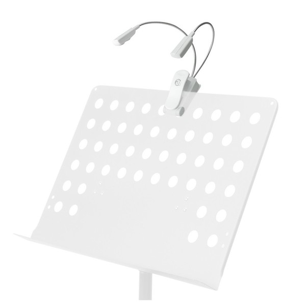 Adam Hall SLED 2 Pro Dual Gooseneck Music Stand Lamp, White Stand Not included