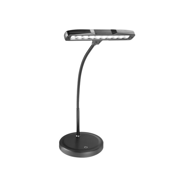 Adam Hall SLED Gooseneck LED Piano Lamp, Black