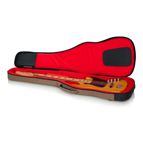 Gator GT-BASS-TAN Transit Series Bass Guitar Bag, Tan