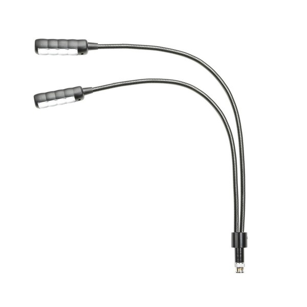 Adam Hall SLED 2 Ultra BNC Dual Gooseneck Lamp