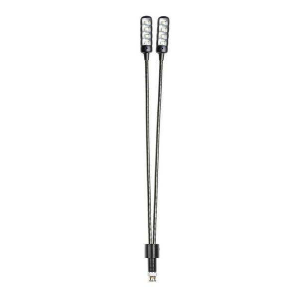 Adam Hall SLED 2 Ultra BNC Dual Gooseneck Lamp Straight Front