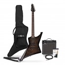 Harlem Z E-Gitarre, im Paket mit 15-Watt-Verst&auml;rker, Schwarz