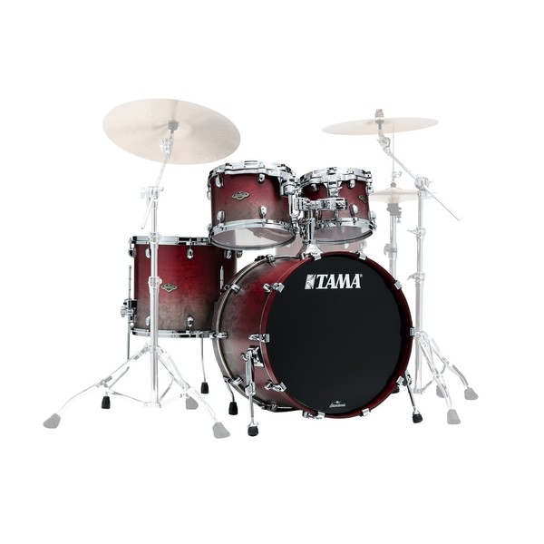 Tama Starclassic Walnut/Birch 4pc Shell Pack, Satin Burgundy Fade - Main Image