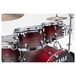 Tama Starclassic Walnut/Birch 4pc Shell Pack, Satin Burgundy Fade - Rack Toms