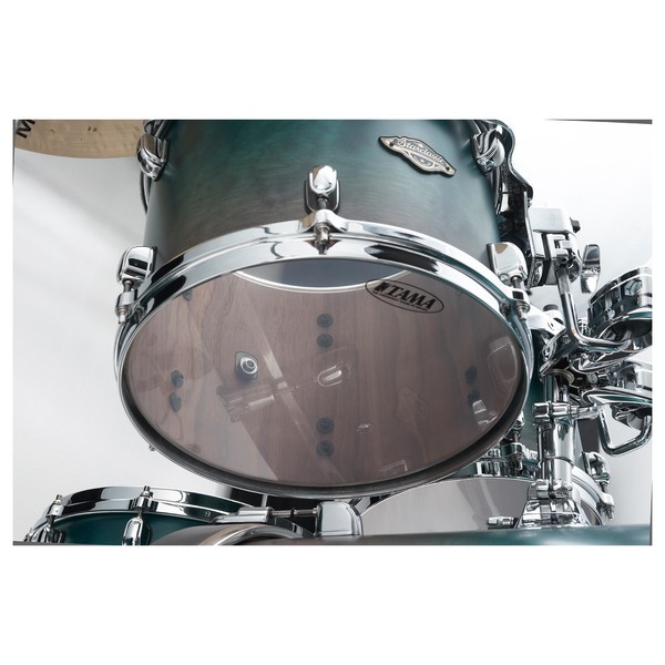 Tama Starclassic Walnut/Birch 4pc Shell Pack, Satin Sapphire Fade - Under Tom