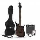 Harlem 7 guitarra el&eacute;trica + 15W Amplificador Pack, Trans Preto