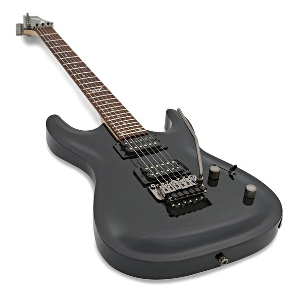 DISC Dean Custom 350F Floyd Rose, Trans Black at Gear4music