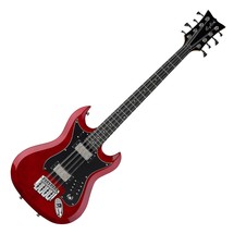 Hagstrom H8-II 8-String Bass, Wild Cherry Transparent