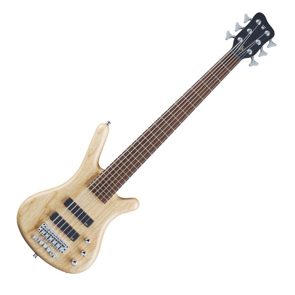 Warwick GPS Corvette Ash Active 6-String Bass, Natural Satin Front 