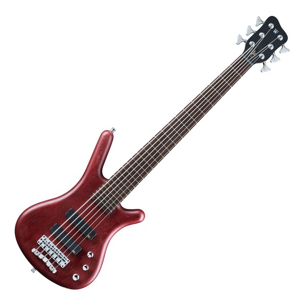 Warwick GPS Corvette Ash Active 6-String Bass, Burgundy Red Front