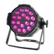 LEDJ Performer 18 RGBWA LED Par Can, Front Angled Lit Purple